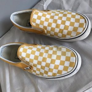 yellow checkered vans